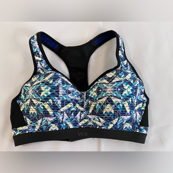 Victoria’s Secret VSX Sport Multi Color Racerback Bra w/ Underwire Size 34C - Picture 4 of 8